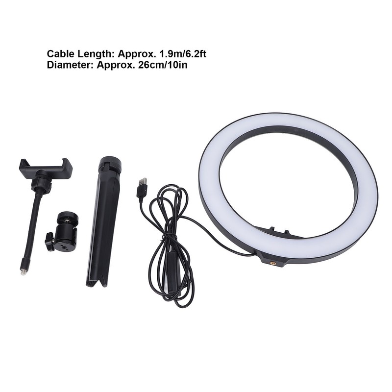 10 Inch Circle Fill Light Bright Dimmable LED Cellphone Round