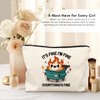 LIANGW Dumpster Fire Gifts Makeup Bag, Funny Dumpster Bag,Dumpster Fire