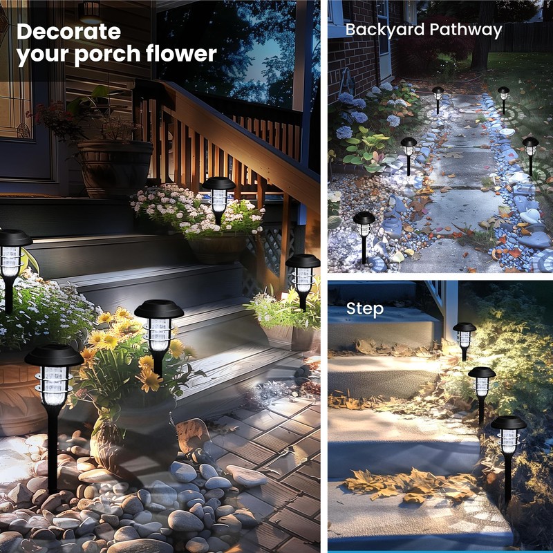 SOLPEX Solar Lights for Outside, Solar Outdoor Pathway Garden Lights