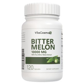 VitaCosmoX Bitter Melon Extract Capsules, 1000mg per Serving, 120 Vegan Capsules - 60 Servings, Gluten Free, Non-GMO, and Vegetarian Friendly