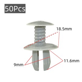 Pack of 100 7018672990 Mounting Clips for VW T4 T5 Door Trim Holder Car Tool Trim Clips Replacement Door Trim Clips Car Trim Clips (Grey)