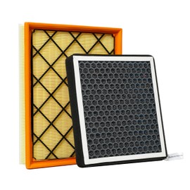 SCREW RHINO Engine Air Filter&Cabin Air Filter Combo Pack-Compatible with Ford Transit-150 Transit-250 Transit-350 Transit-350 HD 2015 2016 2017 2018 2019 3.2L 3.5L 3.7L-BK2Z19N619A&CA11946