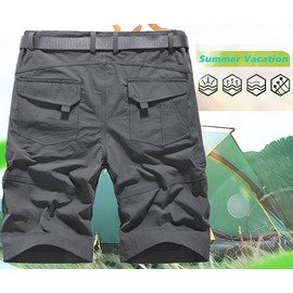 Kolongvangie Men's Lightweight Quick Dry Shorts Work Breathable Tactical Combat Training Water Sweat Resistant Cargo Short