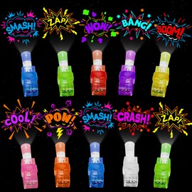 48 PCS Super Hero Party Favors Hero Theme Finger Lights for Kids Bulk Glow in the Dark LED Light Up Toys for Treasure Box Treat Goodie Bags Stuffers Classroom Prizes Superhero Birthday Party Supplies