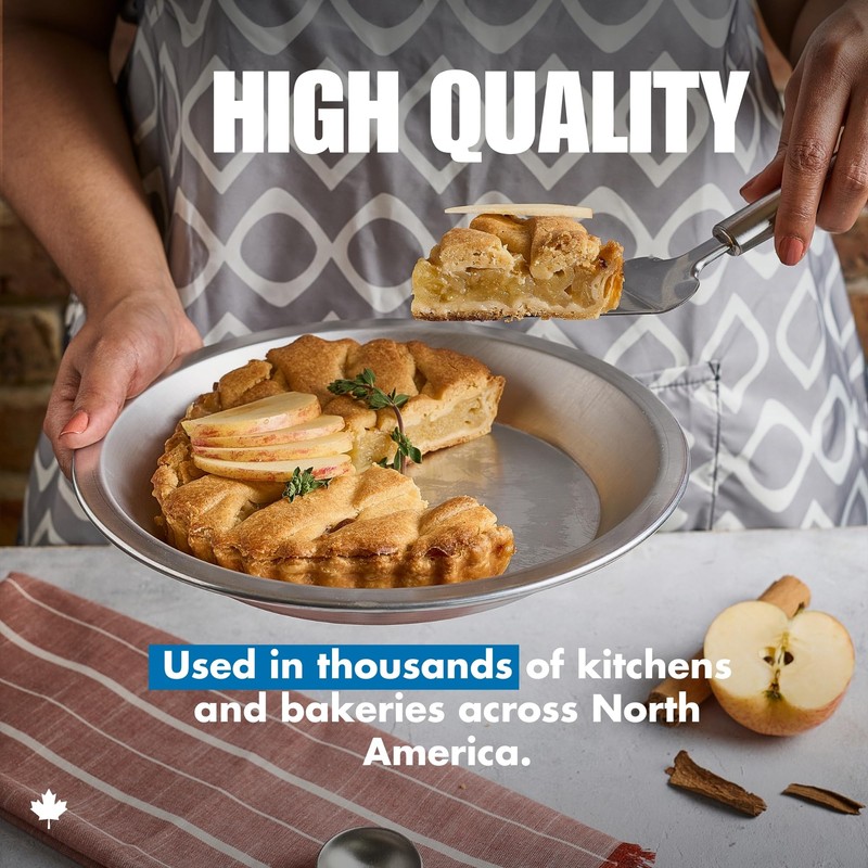 Norjac Pie Pan 10 inch, 3 Pack, 100% Pure Aluminum,