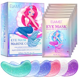 IFUDOIT Premium Crystal 24K Gold Powder Gel Collagen Eye Mask 25 Pairs, Eye Treatment Masks for Women and Men, Moisturiser, Anti Aging, Anti Wrinkle, Remove Eye Bags, Dark Circles, Puffy Eyes