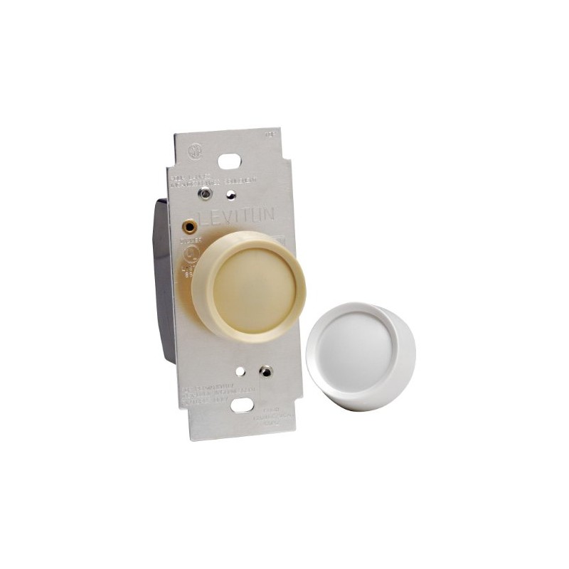 Leviton 6602-IW Trimatron 600W Electro Mechanical Incandescent Non-Preset Rotary Dimmer,