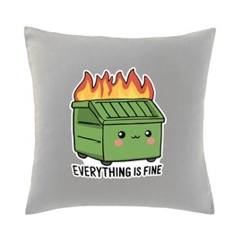 Hippowarehouse Everything is fine Printed bedroom accessory cushion cover case 41x41cm