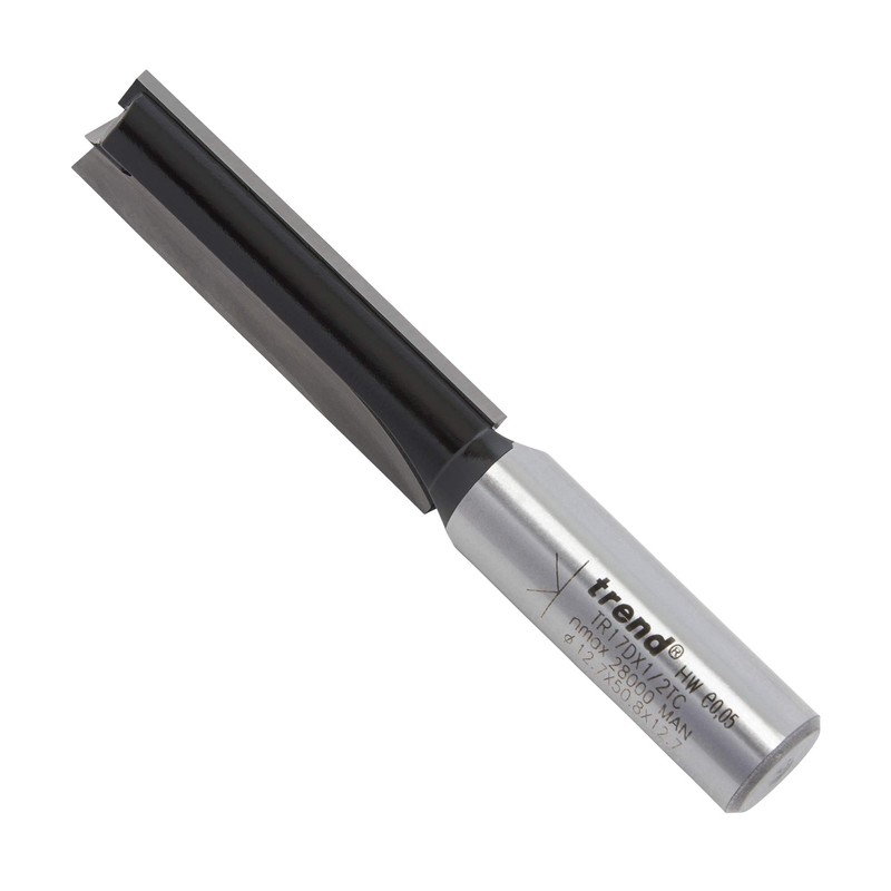 Trend Trade Straight Two Flute Router Cutter Bit, 1/2 Inch