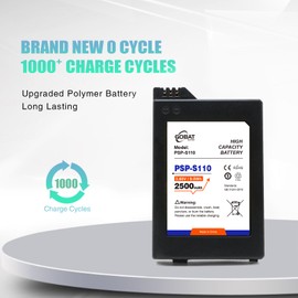 GOBAT PSP-S110 Battery,2500mAh High Capacity Battery for PSP 2000 (2001, 2002, 2003, 2004, 2005, 2006, 2007, 2008, 2010) PSP 3000 (3001, 3002, 3003, 3004, 3005, 3006, 3007, 3008, 3010)