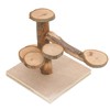 Wooden Hamster Platform Toy Hamster Playground Stand Rotating Ladder for