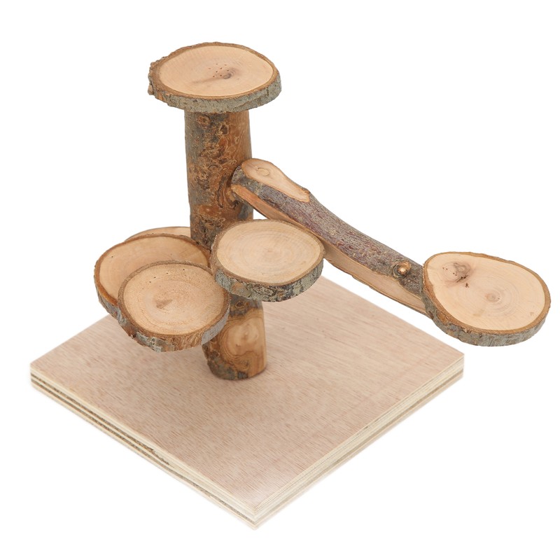 Wooden Hamster Platform Toy Hamster Playground Stand Rotating Ladder for