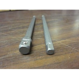 2pc 6" LONG 1/4" 3/8" POWER EXTENSION BIT SOCKET SET FITS DEWALT DRILLS QUICK