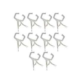 Timunr 10Pcs 11 Inch Locking C Clamps with Swivel Pads Locking Alloy Steel C Clamps Set Heavy Duty C-Type Locking Plier Table and Tool Vise Grip.