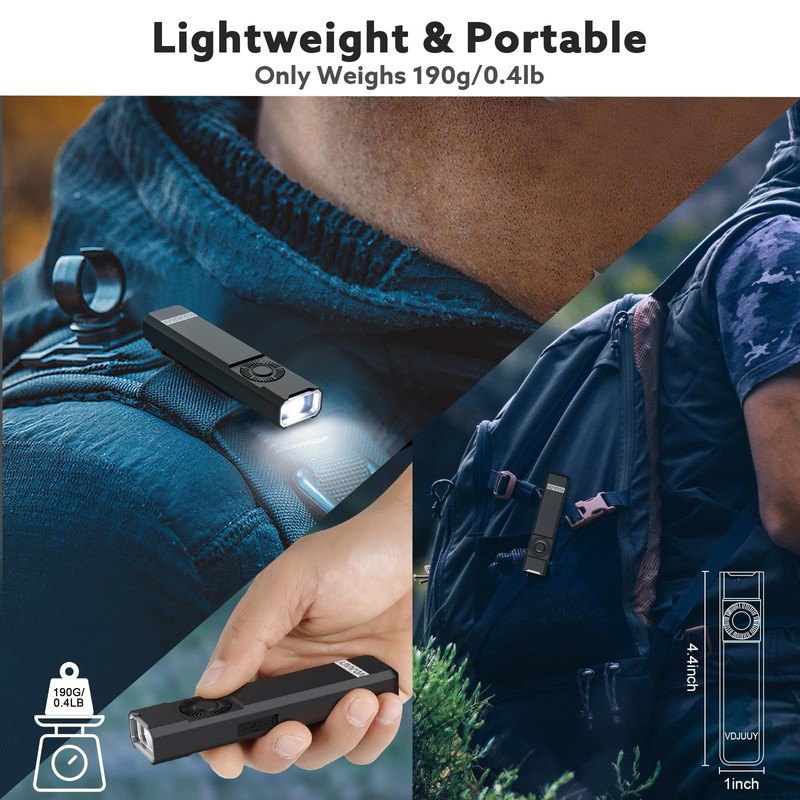 Rechargeable Flashlight High Lumens, Super Bright LED Light with Infinite