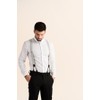 Tuxedo Suspenders with Genuine Leather Detailing & Classic Y Back