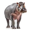 Hippo - Life Size Cardboard Cutout Standup People with Support