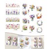 Puocaon Flower Clay Transfer Paper - 20 Pcs Bouquet Wreath