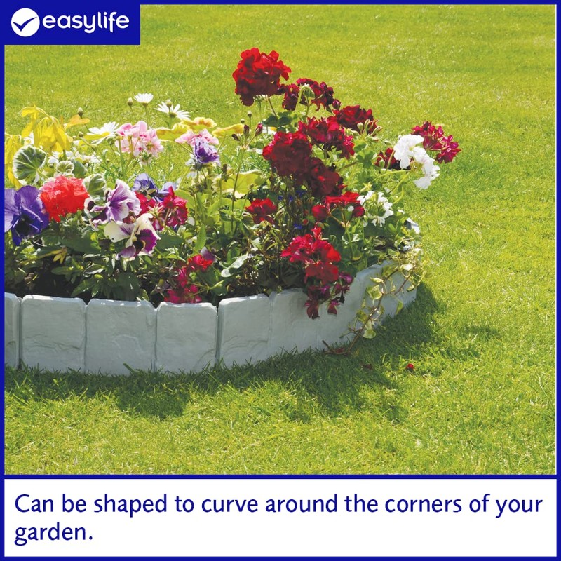 Faux Cobbled Stone Garden Edging | Realistic, Instant fit creates