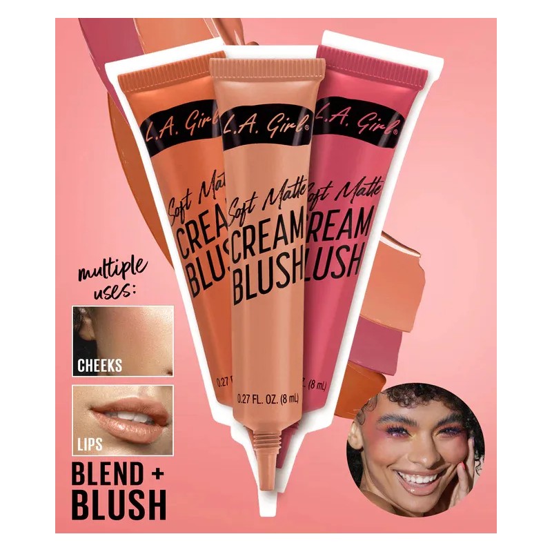 Rubor Líquido L.A. Girl Soft Matte Cream Blush Tono Kiss