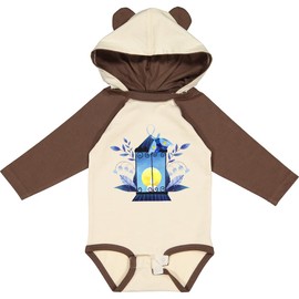 inktastic Celestial Moth Lantern Long Sleeve Creeper 18 Months Natural & Brown W Ears 45ba2