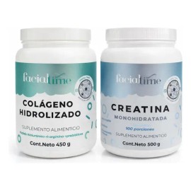 Creatina Monohidratada 500mg + Colágeno Hidrolizado 450g Gym Sin Sabor