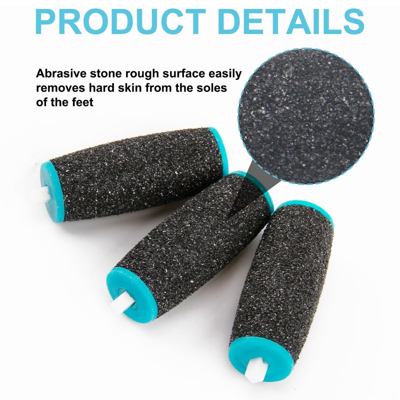 10Pcs Pedi Replacement Rollers Heads Refills Compatible with Scholl Velvet