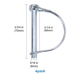 INCREWAY Shaft Locking Pin 5/16" x 2-1/4" (Pack of 4)