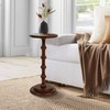 Creative Co-Op Ergo Pedestal Cocktail Side Table, Dark Chestnut