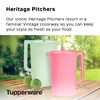 Tupperware Heritage 1 Gallon Pitcher in Soft Candy, Dishwasher Safe