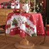 Gukasxi Christmas Round Tablecloth 150cm Polyester Table Cloth Water Resistance