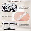 Curtain Hooks for Rails 34 mm, 50 Pieces Plastic Curtain