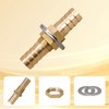 Napredak 1/2 inch Brass Hose Barb Bulkhead Fitting for Water