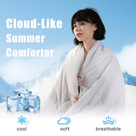 macinso Cooling Comforter King Size, Cooling Blanket for Hot Sleepers & Night Sweats, Arc-Chill Q-Max > 0.5 Breathable Ice Blanket, Soft Lightweight Cold Comforter for Sleeping