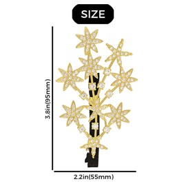 6 rhinestone star hair clip, crystal star hair clips, bridal wedding hair clips, suitable for bridal wedding attire, bridesmaid headwear, and girls' daily dressing up