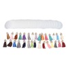 200pcs Acrylic Key Ring Kit 30 Acrylic Blank 30 Key