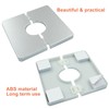 Waziaqoc 2 Pcs Wall Split Flange, ABS Square Self-Adhesive Escutcheon