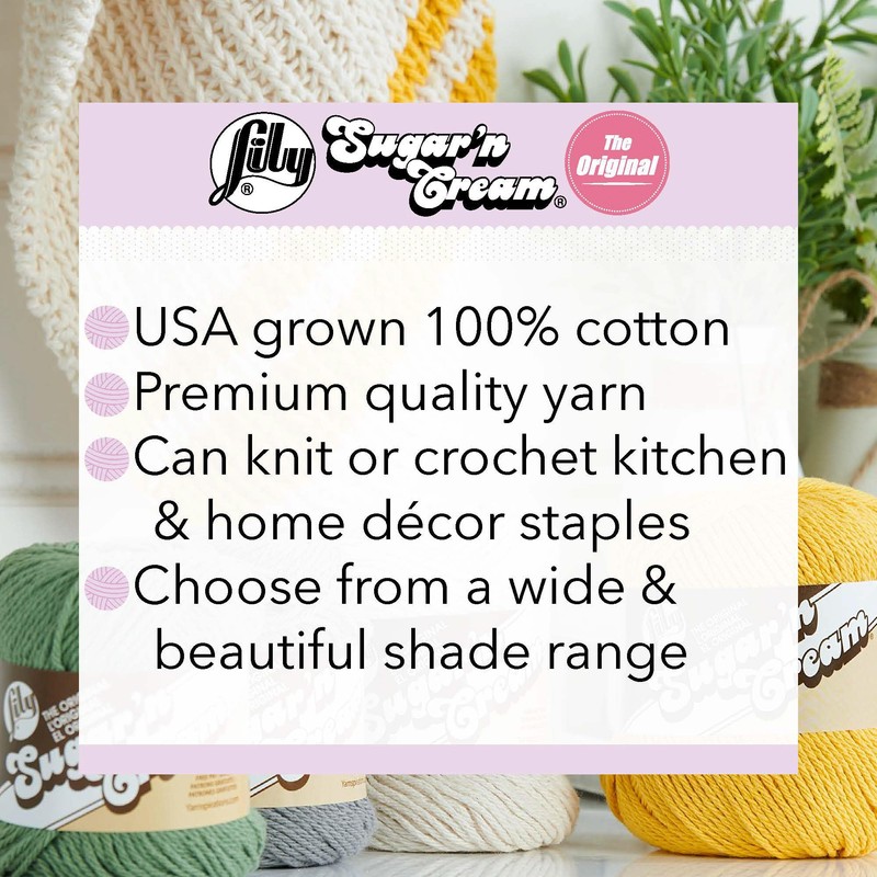 Lily Sugar N Cream Cones Orchid Yarn - 1 Pack