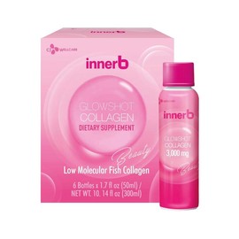 CJWellcare Innerb Glowshot Collagen - Collagen Peptides, Low-Molecular Fish Collagen Shots - Pieces: 6