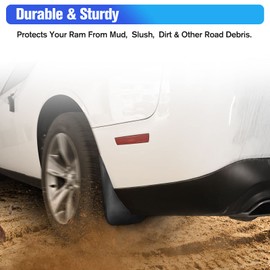 LitMiRaCle Guardabarros para salpicaduras, compatible con Dodge Challenger 2015-2023, juego de 4 piezas moldeadas resistentes