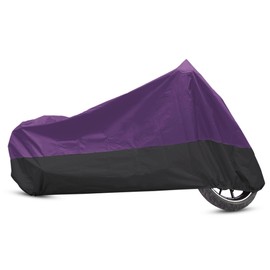 uxcell Motorcycle Cover Motorbike Full Cover Outdoor Rain Cover Waterproof Dust Protector 190T XXXL Purple Black for Harley Davidson Road King Electra Street Glide Tourings Full Dress