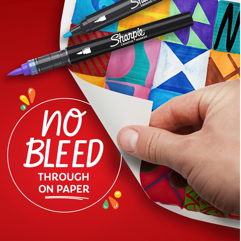 Sharpie Creative Marker Acrylic Paint Pens | Brush Tip Water-Based