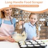 Silicone Jar Spatula, 36cm Long Handle Food Scraper for Jars,