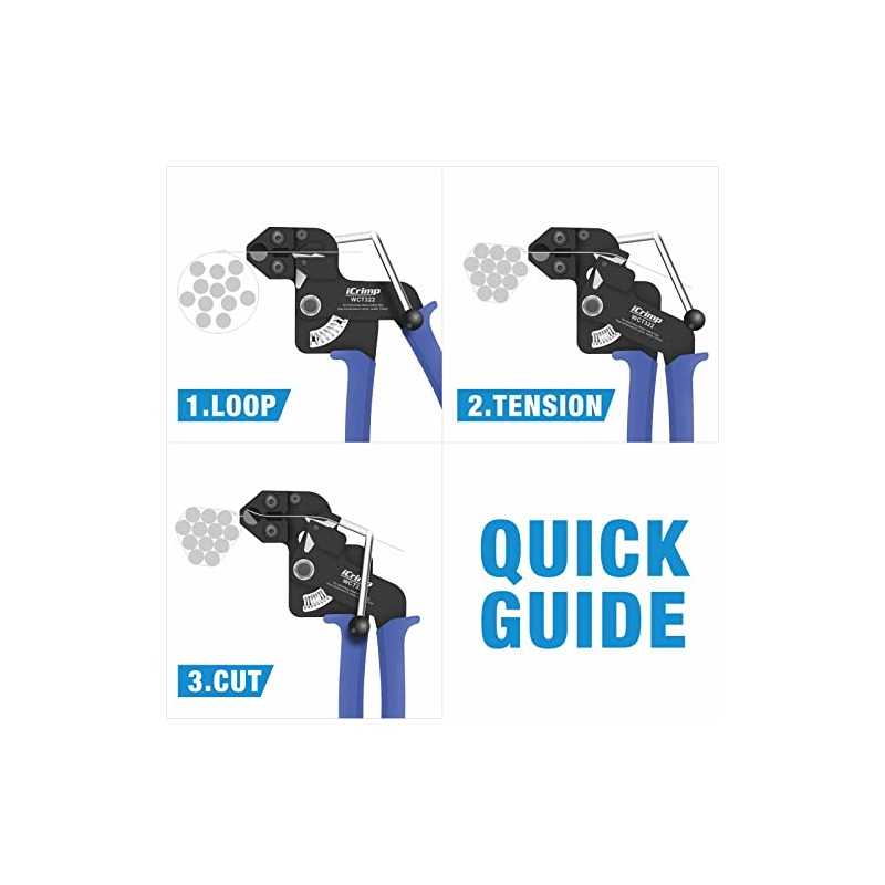 IWISS Metal Zip Tie Gun - Durable Tensioning & Cutting