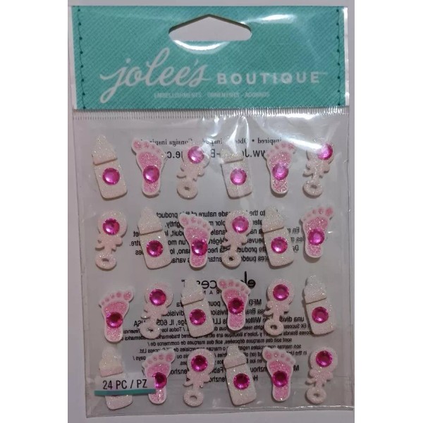 Jolee's Boutique Jolees Boutique Embellishment Baby Girl Icon Repeat Pink