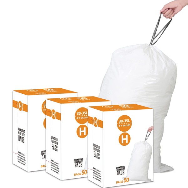 Simplelisa Code H 3 Packs(150 Count) 8-9 Gallon Heavy Duty