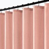 ANRODUO Blush Pink Extra Long Linen Shower Curtain, 84 Inch