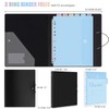 Uquelic A4 Folder Organiser, Ring Binder with 12 Document Folder