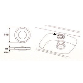 三栄 Faucet "Drain" Soft Palate PC Drain Lid ph653 °F