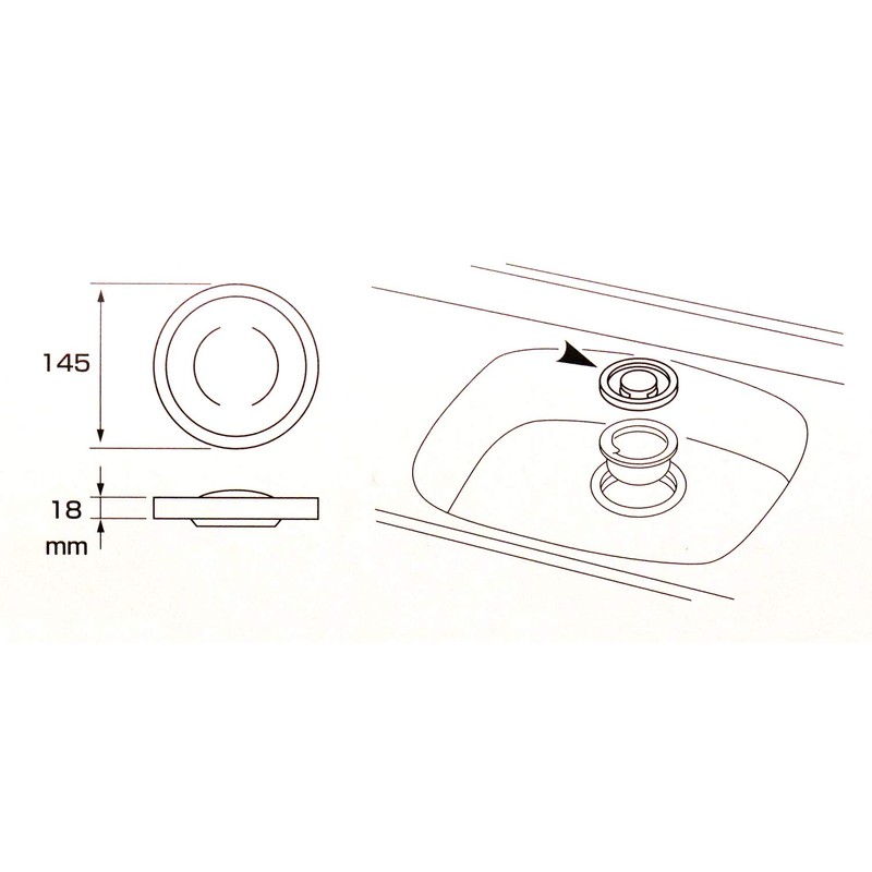 三栄 Faucet "Drain" Soft Palate PC Drain Lid ph653 °F